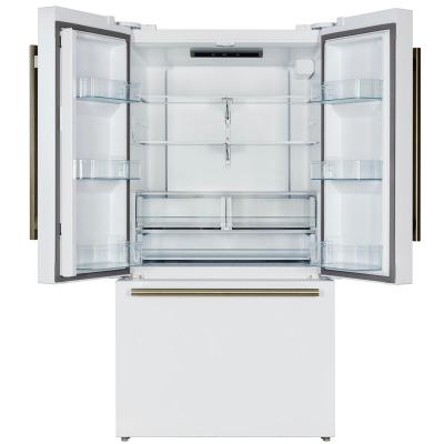 36" Forno Rivello 27.4 Cu. Ft. French Door Refrigerator in White - FFFFD1783-36WHT
