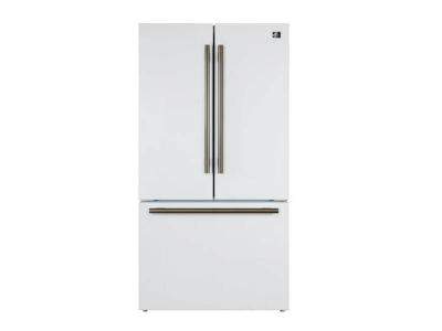 36" Forno Rivello 27.4 Cu. Ft. French Door Refrigerator in White - FFFFD1783-36WHT
