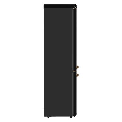 22" Forno Storico 9 Cu. Ft. Retro Bottom Freezer Fridge in Black - FFFFD1745-22BLK