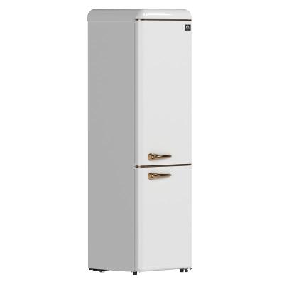 22" Forno Storico 9 Cu. Ft. Retro Bottom Freezer Fridge in White - FFFFD1745-22WHT