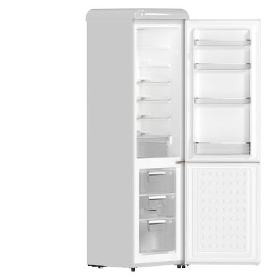 22" Forno Storico 9 Cu. Ft. Retro Bottom Freezer Fridge in White - FFFFD1745-22WHT