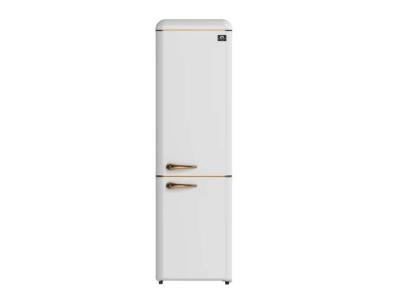 22" Forno Storico 9 Cu. Ft. Retro Bottom Freezer Fridge in White - FFFFD1745-22WHT