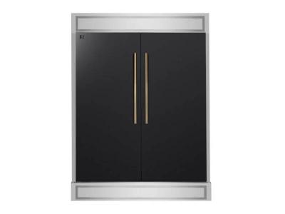 60" Forno Maderno 27.2 Cu. Ft. Convertible Refrigerator/Freezer in Black - FFFFD1722-60MG-BLK