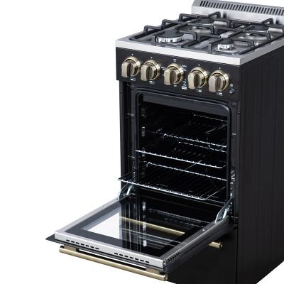 20" Forno Lamazze Freestanding Gas Range in Black - FFSGS6265-20BLK