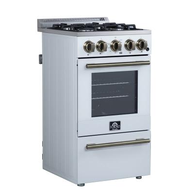 20" Forno Lamazze Freestanding Gas Range in White - FFSGS6265-20WHT
