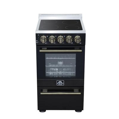 20" Forno Pallerano Freestanding Electric Range in Black - FFSEL6051-20BLK