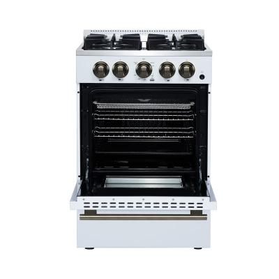 24" Forno Breno Freestanding Gas Range in White - FFSGS6290-24WHT