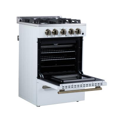 24" Forno Breno Freestanding Gas Range in White - FFSGS6290-24WHT