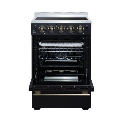 24" Forno Loiano Freestanding Electric Range in Black - FFSEL6099-24BLK
