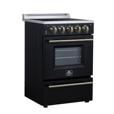 24" Forno Loiano Freestanding Electric Range in Black - FFSEL6099-24BLK
