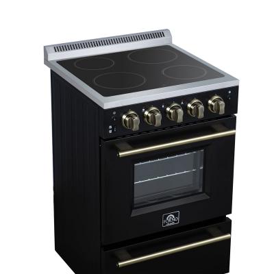 24" Forno Loiano Freestanding Electric Range in Black - FFSEL6099-24BLK