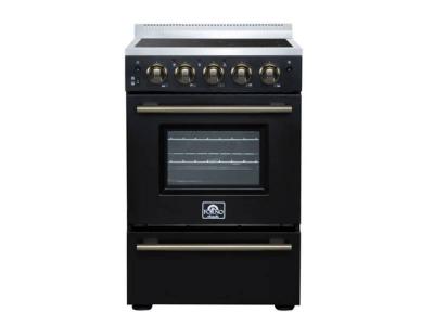 24" Forno Loiano Freestanding Electric Range in Black - FFSEL6099-24BLK