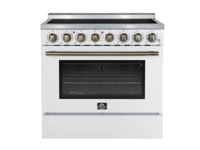 36" Forno Paolo Freestanding Electric Range in White - FFSEL6011-36WHT