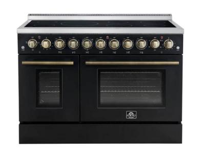 48" Forno Paolo Freestanding Electric Range in Black - FFSEL6011-48BLK
