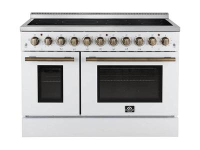 48" Forno Paolo Freestanding Electric Range in White - FFSEL6011-48WHT