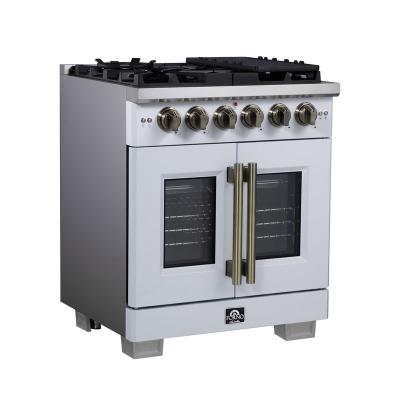 30" Forno Capriasca Freestanding French Door Gas Range - FFSGS6460-30WHT