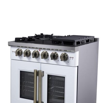 30" Forno Capriasca Freestanding French Door Gas Range - FFSGS6460-30WHT