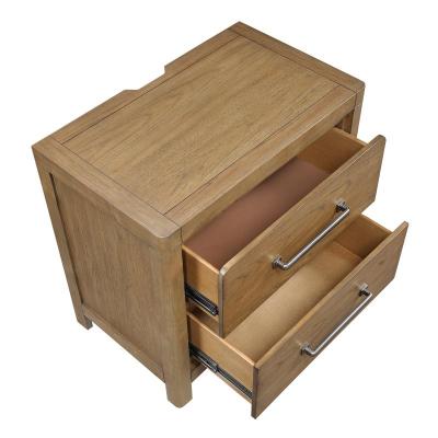 Haven Night Stand with USB A/C ports Hickory Acacia - 2336-4