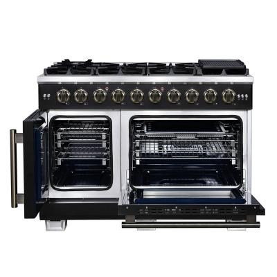 48" Forno Capriasca Freestanding French Door Gas Range - FFSGS6460-48BLK