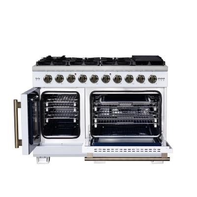 48" Forno Capriasca Freestanding French Door Gas Range - FFSGS6460-48WHT
