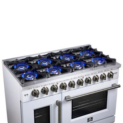 48" Forno Capriasca Freestanding French Door Gas Range - FFSGS6460-48WHT