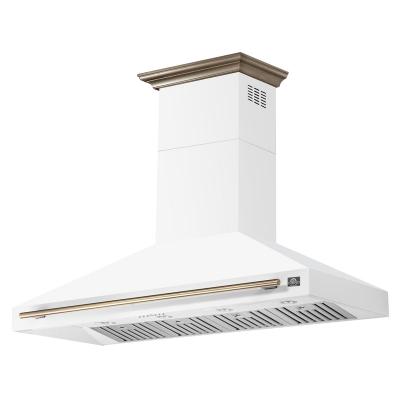 60" Forno Aria Wall-Mounted Range Hood in White - FRHWM5095-60WHT