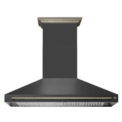 60" Forno Aria Wall-Mounted Range Hood in Black - FRHWM5095-60BLK