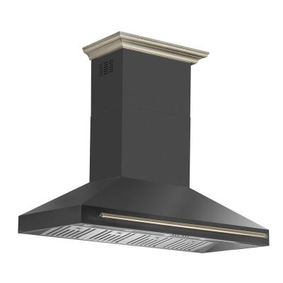 60" Forno Aria Wall-Mounted Range Hood in Black - FRHWM5095-60BLK