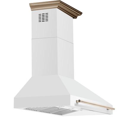 48" Forno Aria Wall-Mounted Range Hood in White - FRHWM5095-48WHT