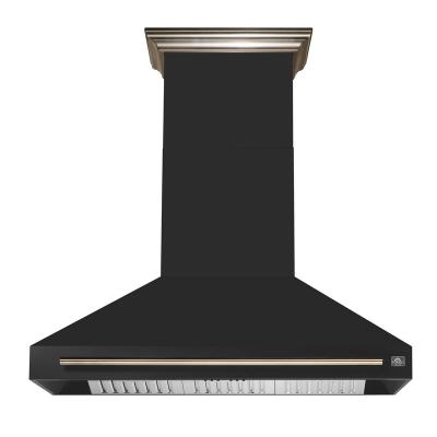 48" Forno Aria Wall-Mounted Range Hood in Black - FRHWM5095-48BLK