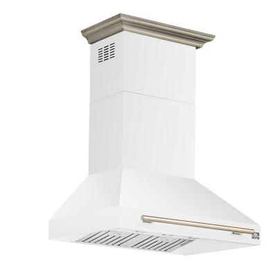 36" Forno Aria Wall-Mounted Range Hood in White - FRHWM5095-36WHT