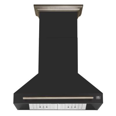 36" Forno Aria Wall-Mounted Range Hood in Black - FRHWM5095-36BLK