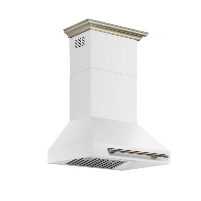 30" Forno Aria Wall-Mounted Range Hood in White - FRHWM5095-30WHT