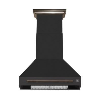 30" Forno Aria Wall-Mounted Range Hood in Black - FRHWM5095-30BLK