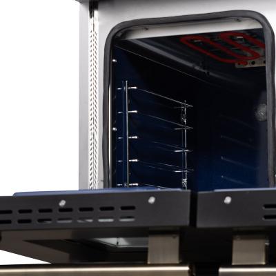 48" Forno Massimo Freestanding Dual Fuel Range in White with Antique Brass Accessories 8 Burners 6.58 Cu. Ft. Convection Oven - FFSGS6125-48WHT