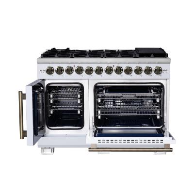 48" Forno Capriasca Freestanding French Door Dual Fuel Range - FFSGS6387-48WHT