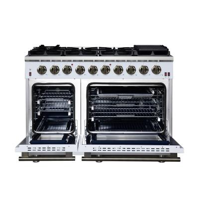 48" Forno Massimo White Freestanding 8 Burners True Convection Oven Gas Range - FFSGS6239-48WHT