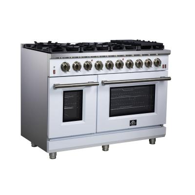 48" Forno Massimo White Freestanding 8 Burners True Convection Oven Gas Range - FFSGS6239-48WHT