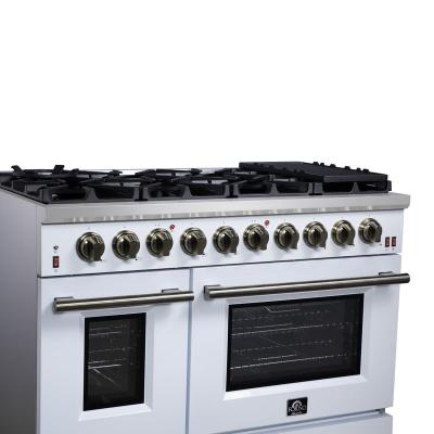 48" Forno Massimo White Freestanding 8 Burners True Convection Oven Gas Range - FFSGS6239-48WHT