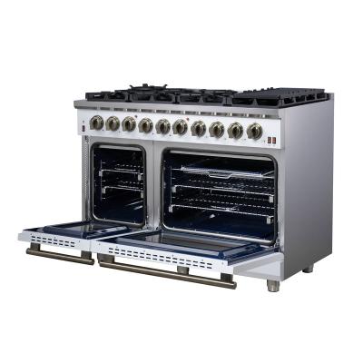 48" Forno Massimo White Freestanding 8 Burners True Convection Oven Gas Range - FFSGS6239-48WHT