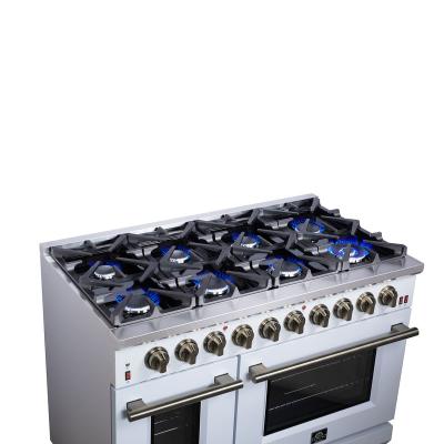 48" Forno Massimo White Freestanding 8 Burners True Convection Oven Gas Range - FFSGS6239-48WHT