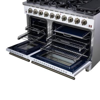 48" Forno Massimo White Freestanding 8 Burners True Convection Oven Gas Range - FFSGS6239-48WHT