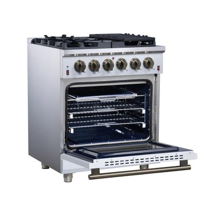 30" Forno Massimo White Freestanding 5 Burner True Convection Oven Gas Range - FFSGS6239-30WHT