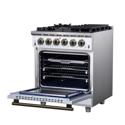 30" Forno Massimo White Freestanding 5 Burner True Convection Oven Gas Range - FFSGS6239-30WHT