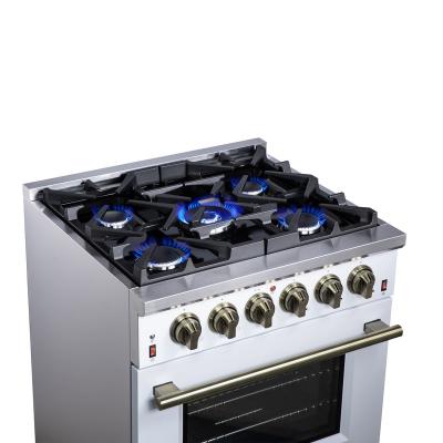 30" Forno Massimo White Freestanding 5 Burner True Convection Oven Gas Range - FFSGS6239-30WHT