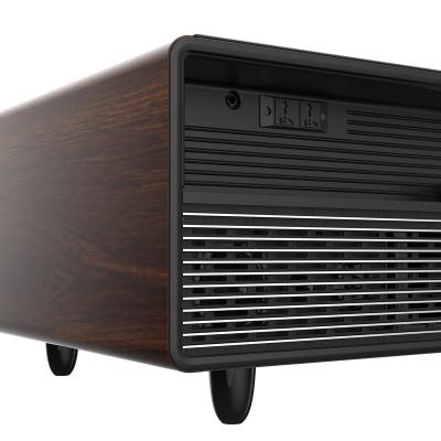 Forno Evoluto Tavolo 51" Smart Coffee Table with Wood-Accent Sides - Dual Cooling Zones Wireless Charging Pad and Built-In Bluetooth Speakers - FCTFR7006-51WD