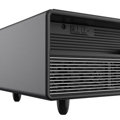 Forno Evoluto Tavolo 51" Black Smart Coffee Table with Dual Refrigerator Drawers Bluetooth 5.0 Audio Wireless Charging and RGB Ambient Light - FCTFR7006-51BLK