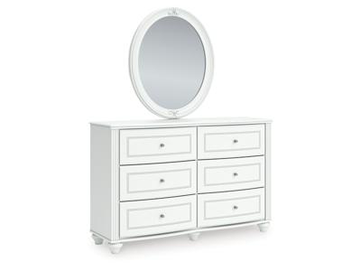 Signature Design by Ashley Kozlani Full Upholstered Panel Bed, Dresser and Mirror - PCB1819B15