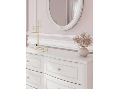 Signature Design by Ashley Kozlani Full Upholstered Panel Bed, Dresser and Mirror - PCB1819B15