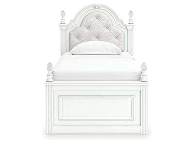Signature Design by Ashley Kozlani Twin Upholstered Panel Bed, Dresser and Mirror - PCB1819B14